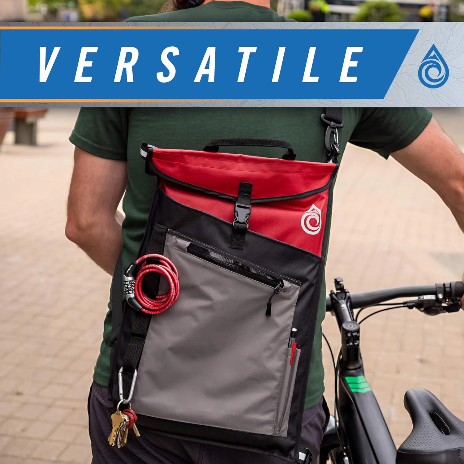 AquaQuest Typhoon Laptop Case - 100% Waterproof, Versatile, Durable, Lightweight, Messenger Bag - Protective Padded Computer Sleeve Pouch - 13" Orange