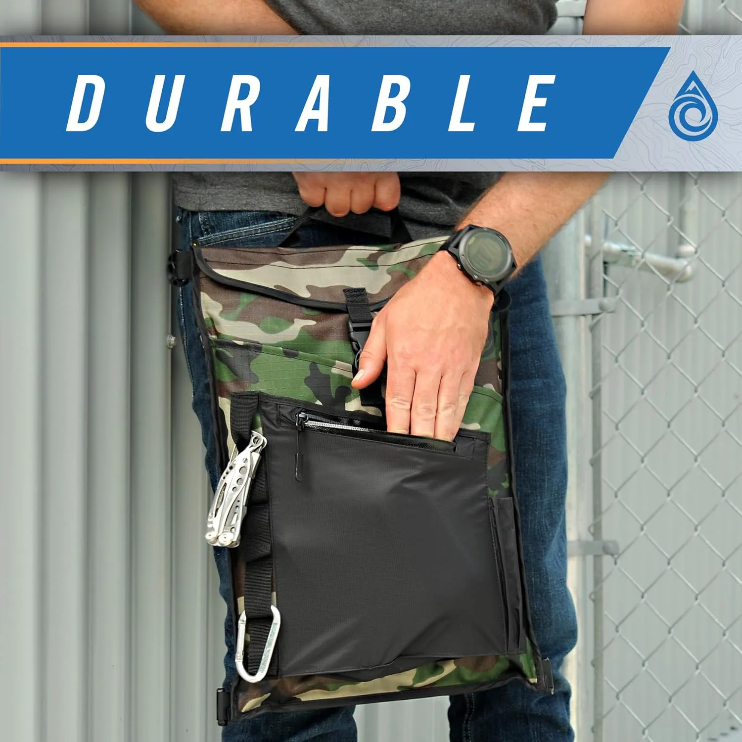 AquaQuest Typhoon Laptop Case - 100% Waterproof, Versatile, Durable, Lightweight, Messenger Bag - Protective Padded Computer Sleeve Pouch - 13" Orange