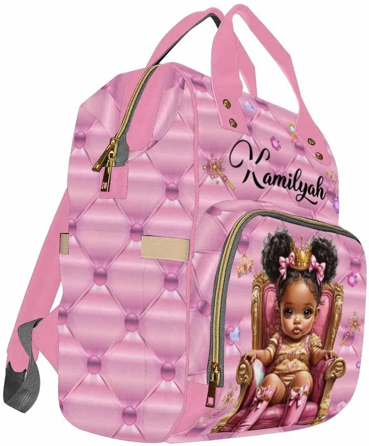 Artsadd Personalized Diaper Bag Backpack with Name Custom Name Backpack Travel Outdoor Mommy Bag Customized Gift for Newborn Baby Boys Girls Nursing Bags Gift for New Mom Dad Birthday Gift