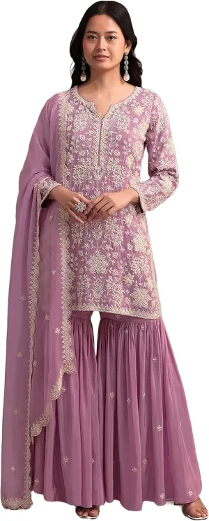 ArtZiya Indian Ready To Wear Salwar Kameez For Festival Wedding Party Wear Plus Size Sharara Style Suit Set for womens-703