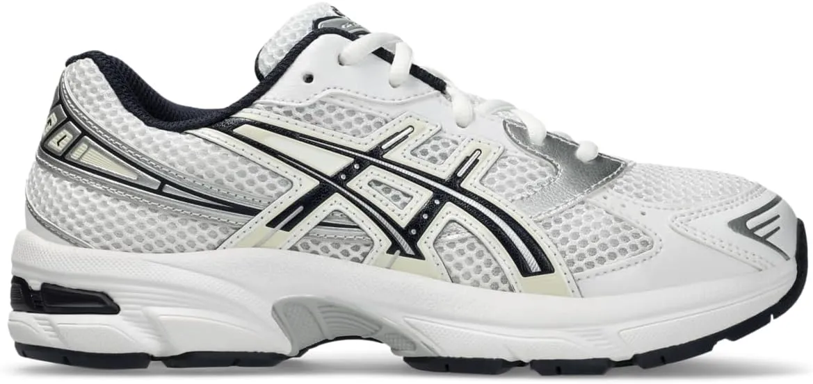 ASICS Kid's GEL-1130 Grade School Sportstyle Shoes, 6, WHITE/MIDNIGHT