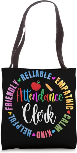Attendance Clerk Appreciation Circle School Attendance Clerk Tote Bag