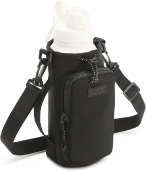 Azarxis Water Bottle Holder with Strap and Multifunctional Front Pocket for Hiking, Camping, Out Sports