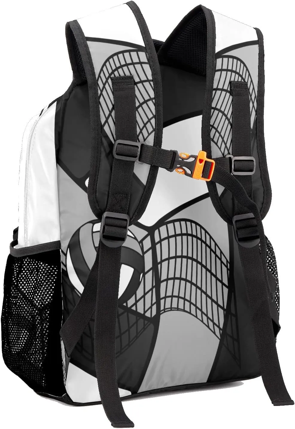 Backpack Custom Name Volleyball Grey Black Fashion Lightweight Waterproof Travel Bag for Family Friends Gifts, 12.2''(L) x 5.9''(W) x 16.5''(H)