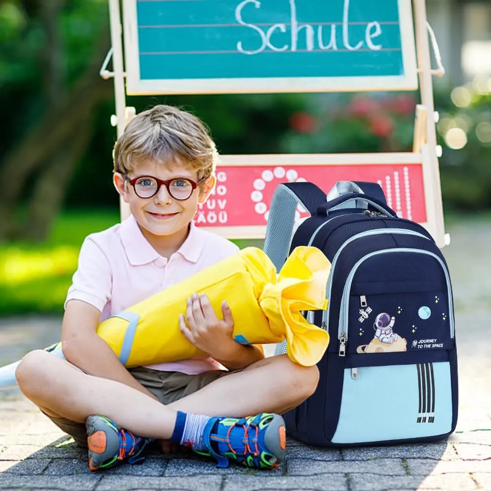 Backpack for Boys - Boy Backpack Schoolbag for Boys Kids Children Teens Girls Elementary Middle School Bags, Waterproof Lightweight Kids Bookbag Backpacks Casual Daypack with Lunch Bag Set