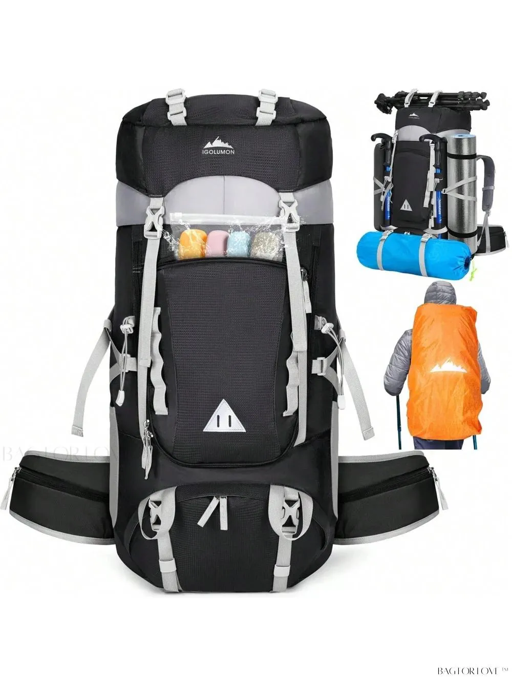 BagForLove - Ultimate Adventure Companion 60L Water Resistant Backpack