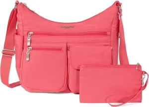 Baggallini Everywhere Bagg Crossbody Women 11x9 Lightweight Nylon Hobo Water-Resistant Travel Bag W/RFID