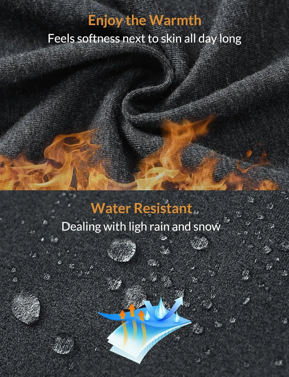 baleaf Women's Fleece Lined Pants Water-Resistant Sweatpants Winter Thermal Ski Hiking Running Joggers