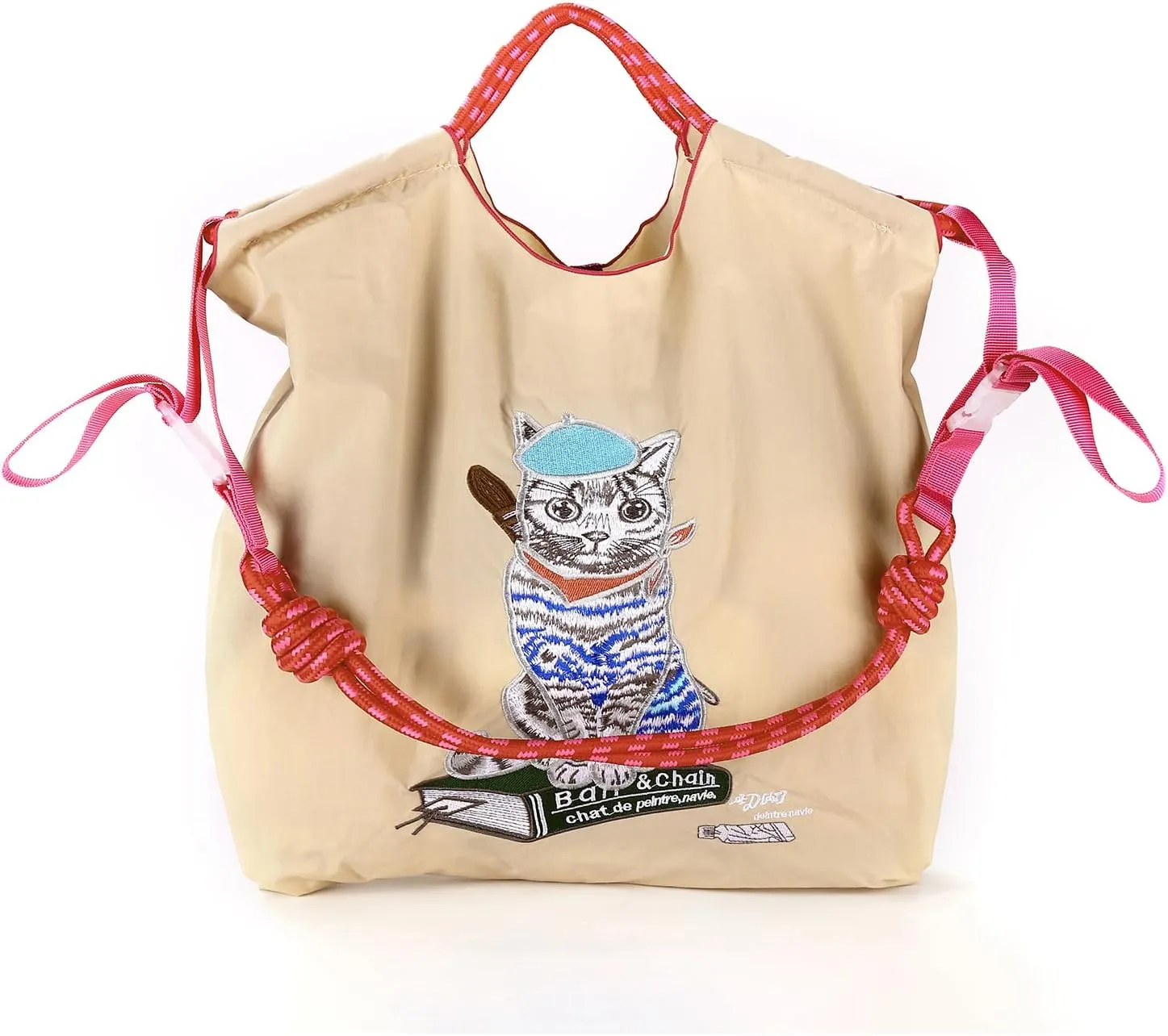 Ball&Chain Nylon Tote Bags Personalized Birthday Gift for Women,Personalized Present Bag，Crossbody Bag Shoulder Bag