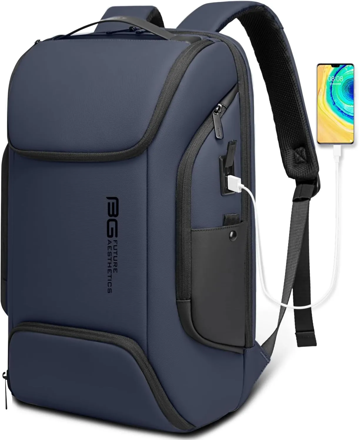 BANGE Business Laptop Smart backpack Can Hold 15.6 Inch Laptop Commute Backpack Carry on bag for men and women (Blue)