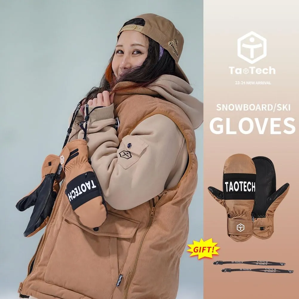 Basic Determined Gloves Snowboarding Lightweight Thermal Waterproof Windproof Pocket Leash Included 5 Finger Inner