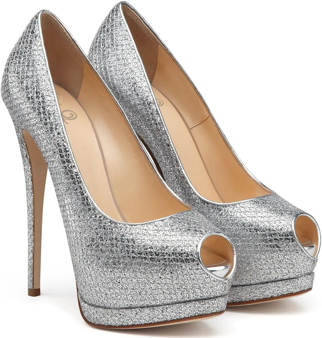 bbruriy Fashion Slip-On High Heeled Platform Pumps Stiletto Court Dressy Party Wedding Shoes 5.9" Heels for Unisex Women Men Plus Size 34-46