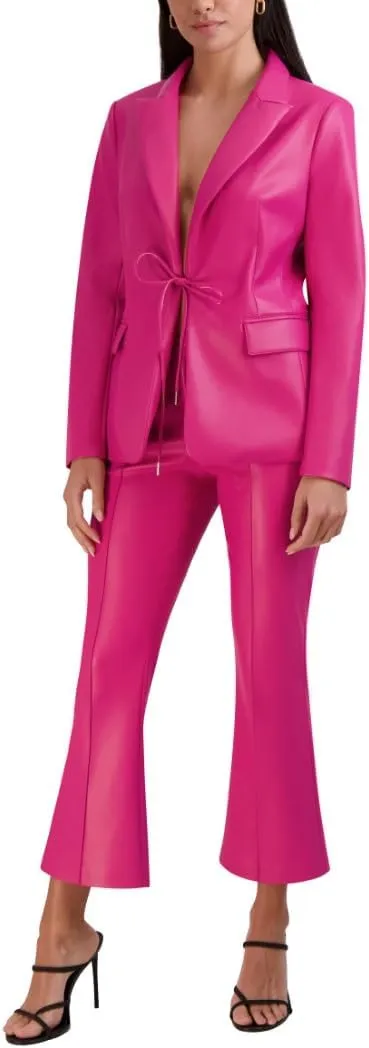 BCBGeneration Women's Faux Leather Flare Leg Pants