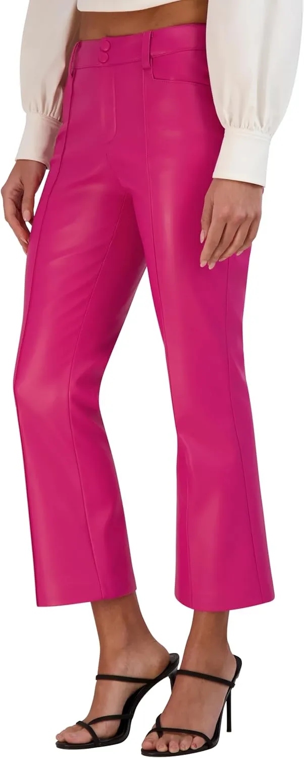 BCBGeneration Women's Faux Leather Flare Leg Pants