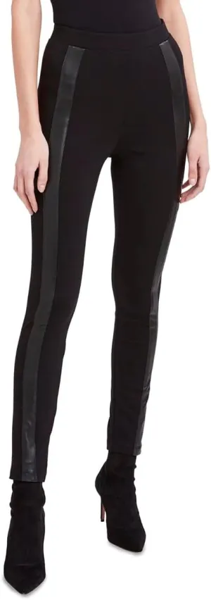BCBGMAXAZRIA Women's Faux Leather Legging with Zipper