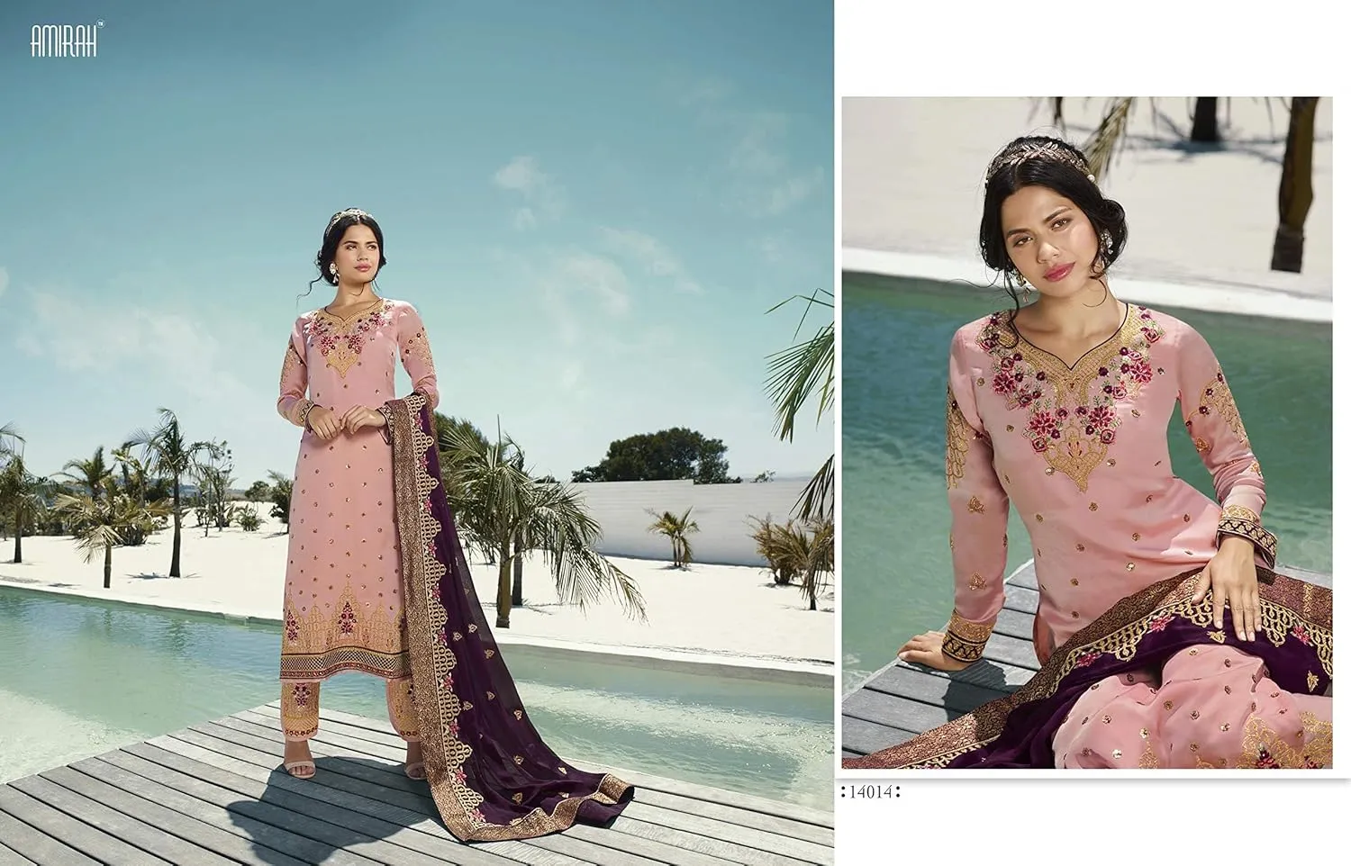 Beautiful Designer Indian Shalwar Kameez Pakistani Style Shalwar Pant Suits For Women