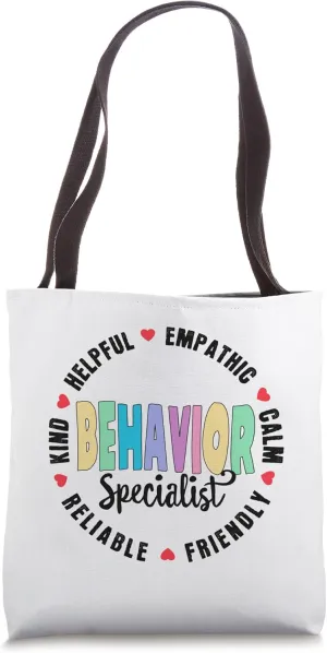 Behavioral Analyst Behavior Specialist Squad Therapist Team Tote Bag