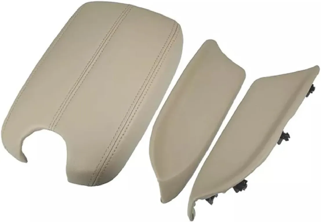 Beige Door Armrest Hand Leather Arm Rest Cover & Base Lid Fit for Honda Accord 08-12