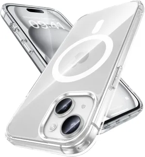 BENKS Lucent Pro iPhone 15 Case Clear, Compatible with MagSafe, [Military-Grade Drop Protection] Shockproof Phone Case, Yellowing Resistant Transparent Magnetic Case with Lanyard Hole