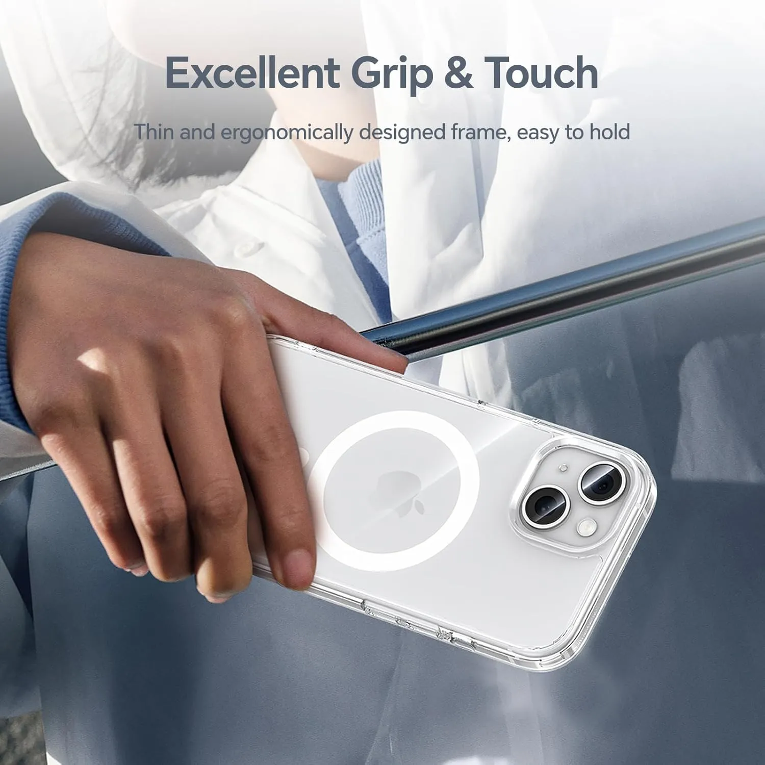 BENKS Lucent Pro iPhone 15 Case Clear, Compatible with MagSafe, [Military-Grade Drop Protection] Shockproof Phone Case, Yellowing Resistant Transparent Magnetic Case with Lanyard Hole