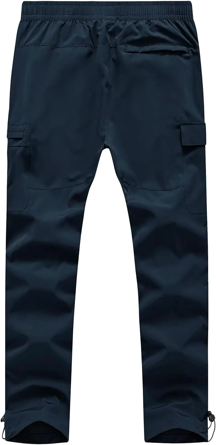 BGOWATU Hiking Pants for Men, Water Resistant Stretch Cargo Pants, Lightweight Quick Dry Outdoor Fishing Pants