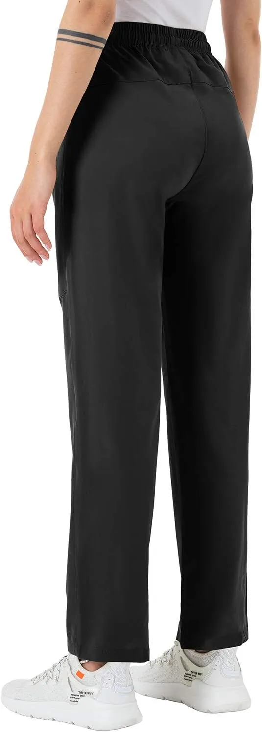 BGOWATU Women's Hiking Cargo Pants Quick Dry Lightweight Water Resistant Joggers Pants Zipper Pockets