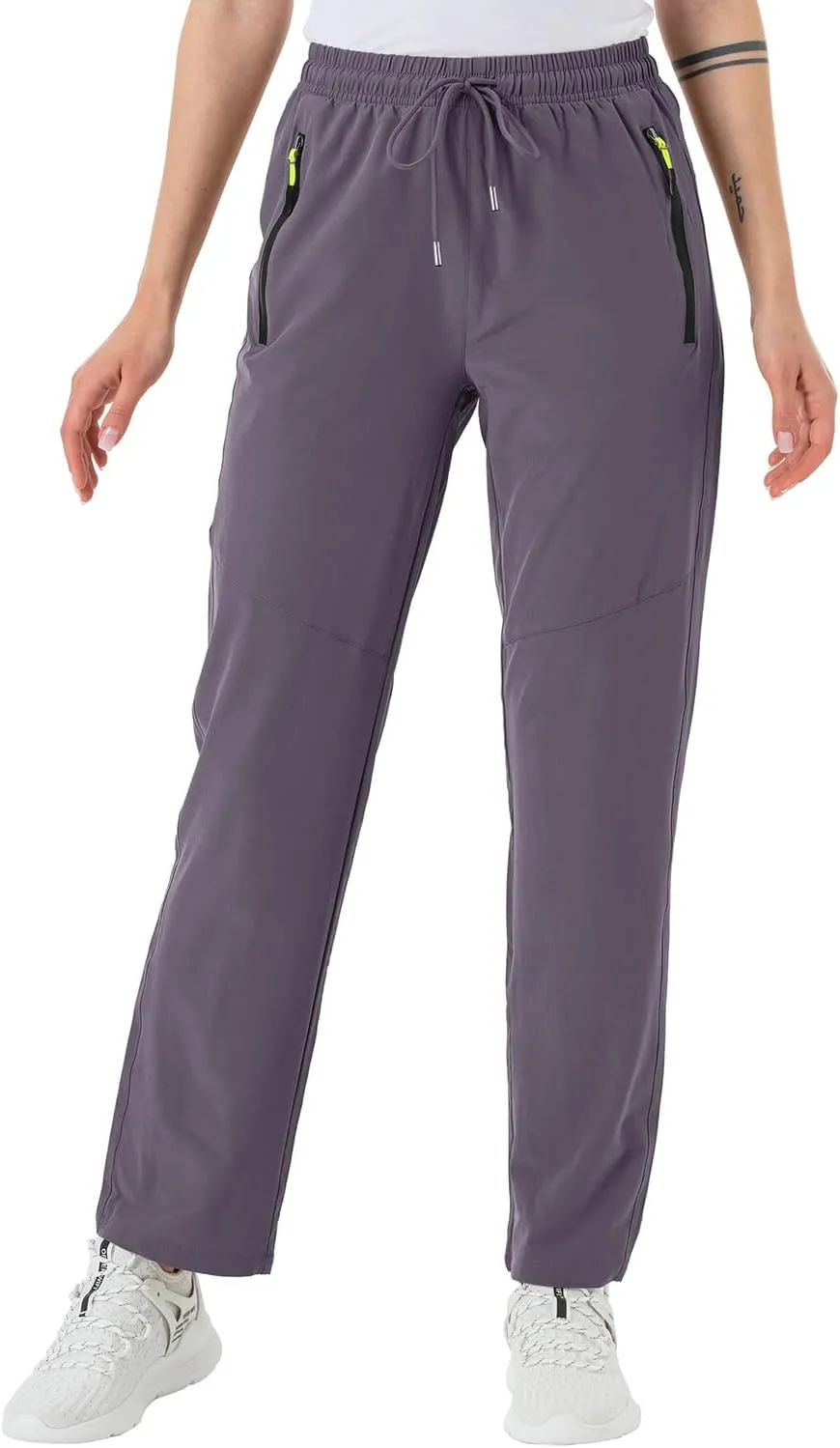 BGOWATU Women's Hiking Cargo Pants Quick Dry Lightweight Water Resistant Joggers Pants Zipper Pockets