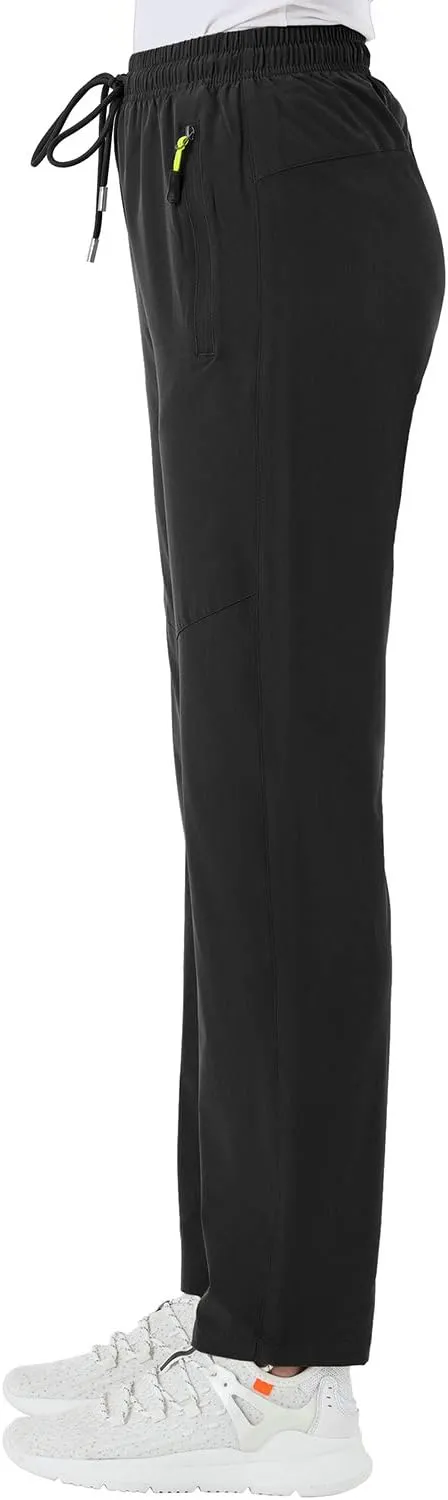 BGOWATU Women's Hiking Cargo Pants Quick Dry Lightweight Water Resistant Joggers Pants Zipper Pockets