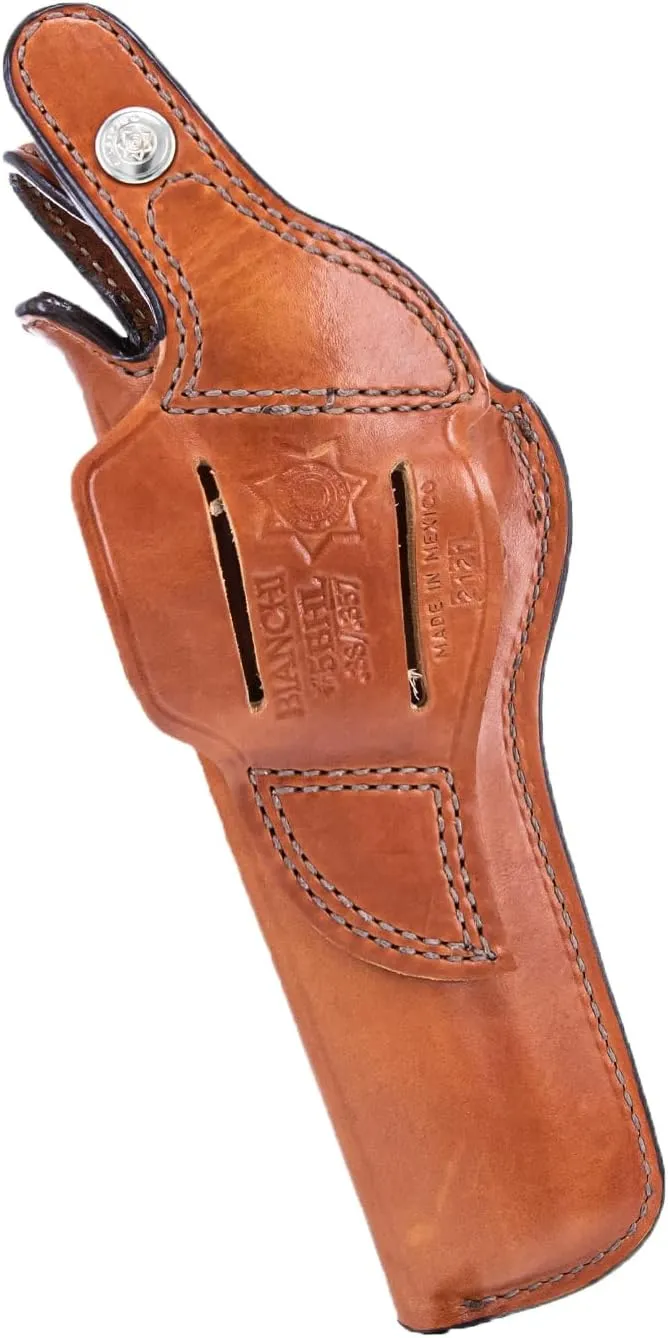 Bianchi Model 5BHL Thumbsnap Suede Lined Belt Gun Holster - Revolver, Tan