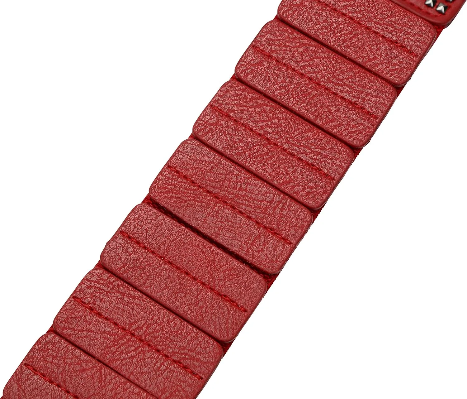 BlackButterfly Wide Elastic Stretch Retro Metal Interlock Buckle Belt