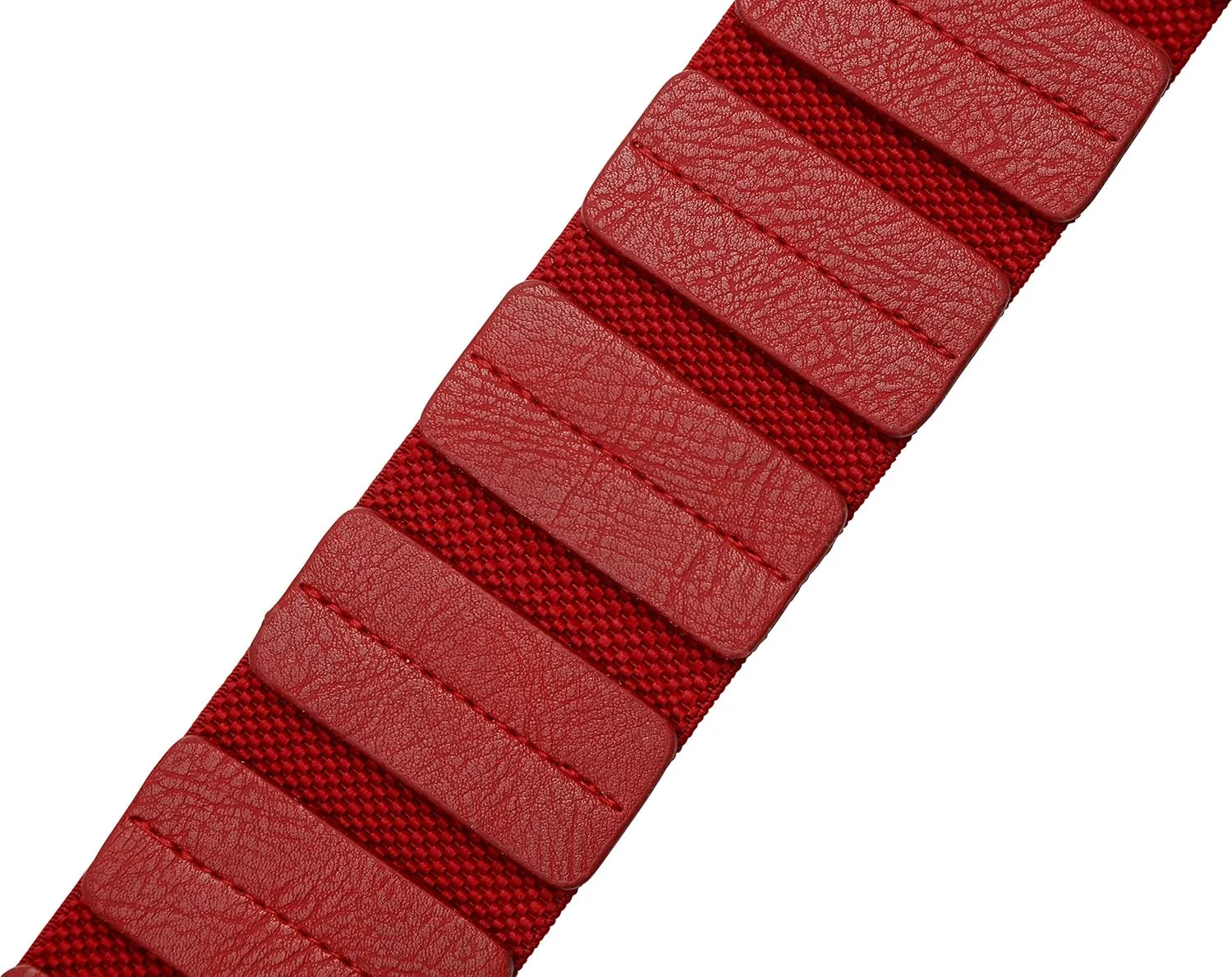 BlackButterfly Wide Elastic Stretch Retro Metal Interlock Buckle Belt