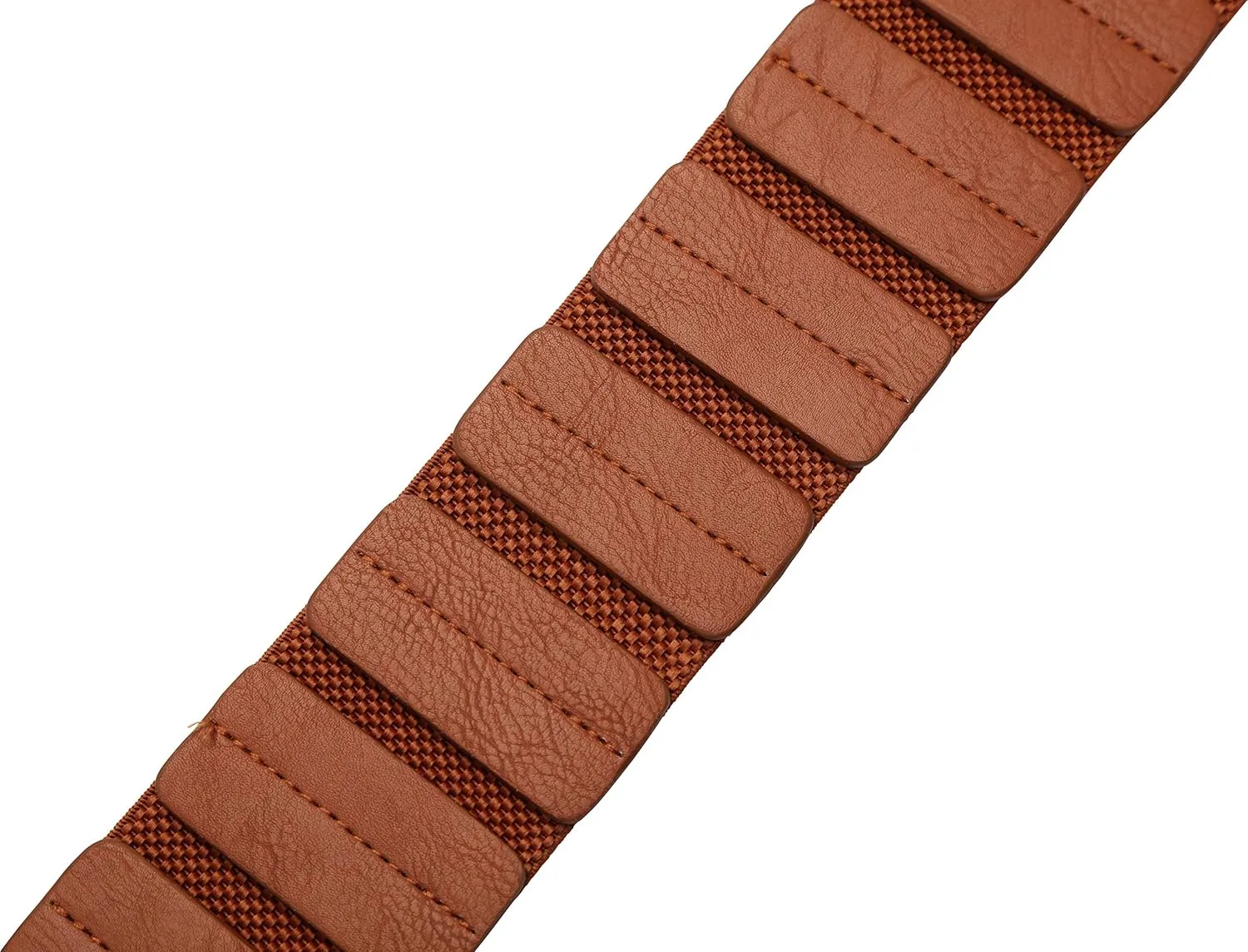 BlackButterfly Wide Elastic Stretch Retro Metal Interlock Buckle Belt