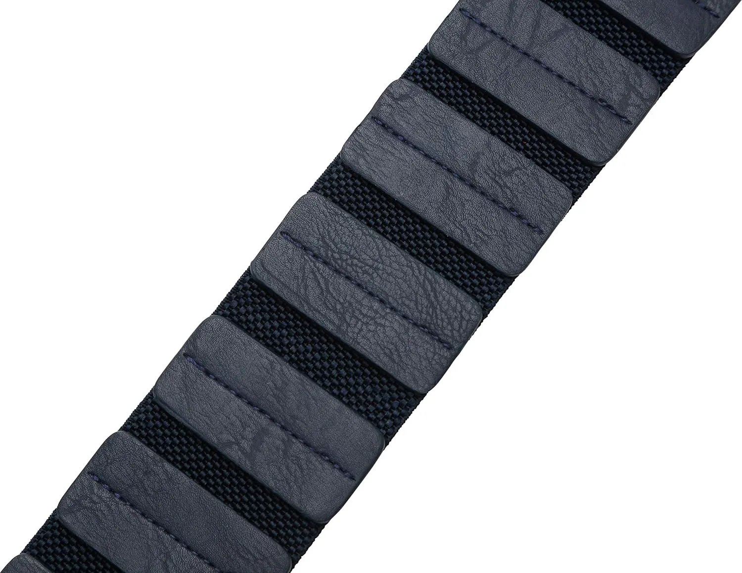 BlackButterfly Wide Elastic Stretch Retro Metal Interlock Buckle Belt