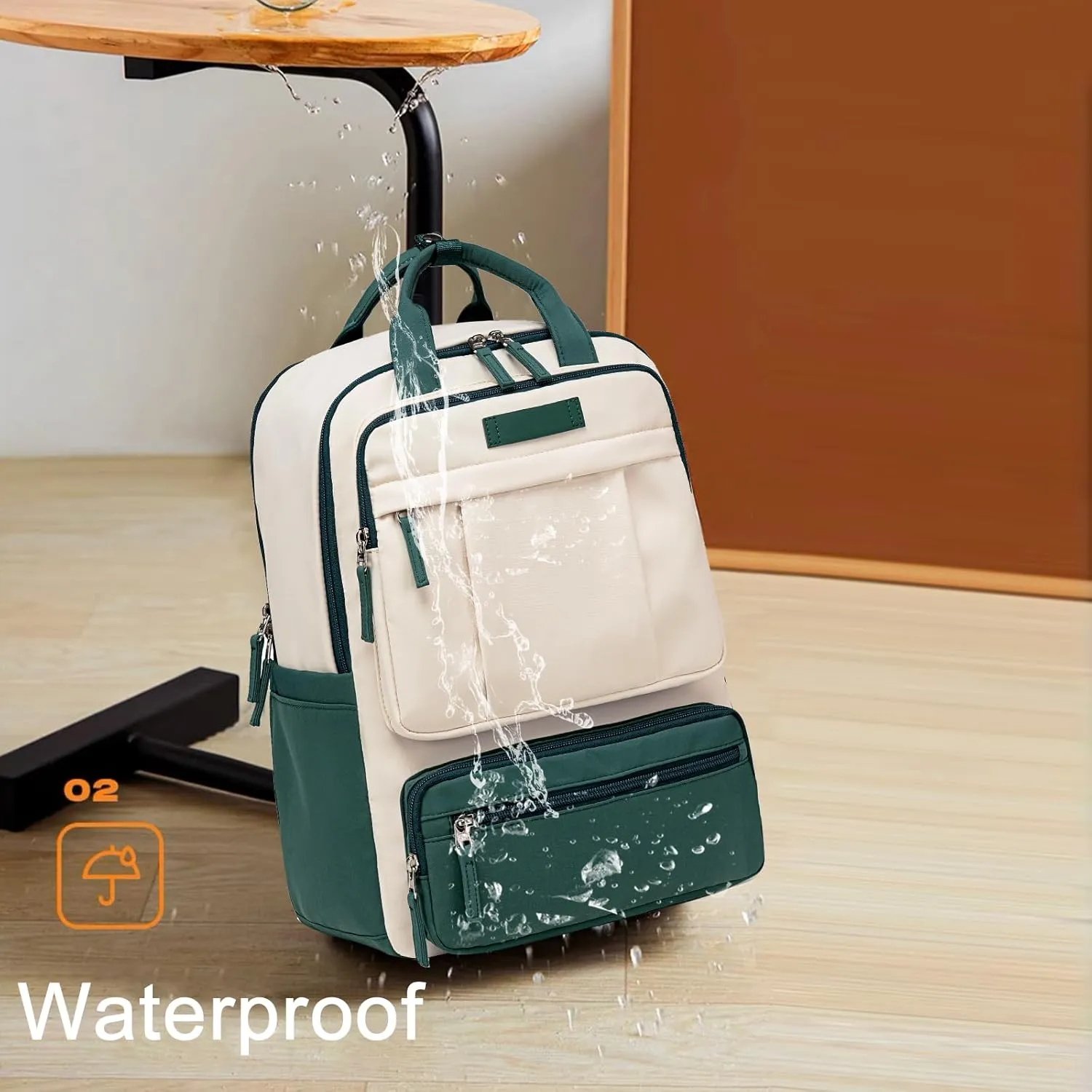 Bluboon Laptop Backpack for Women Waterproof Carry On Backpack Work Business Travel Bookbag Fashion College Schoolbag Fits 15.6 Inch Laptop Bag