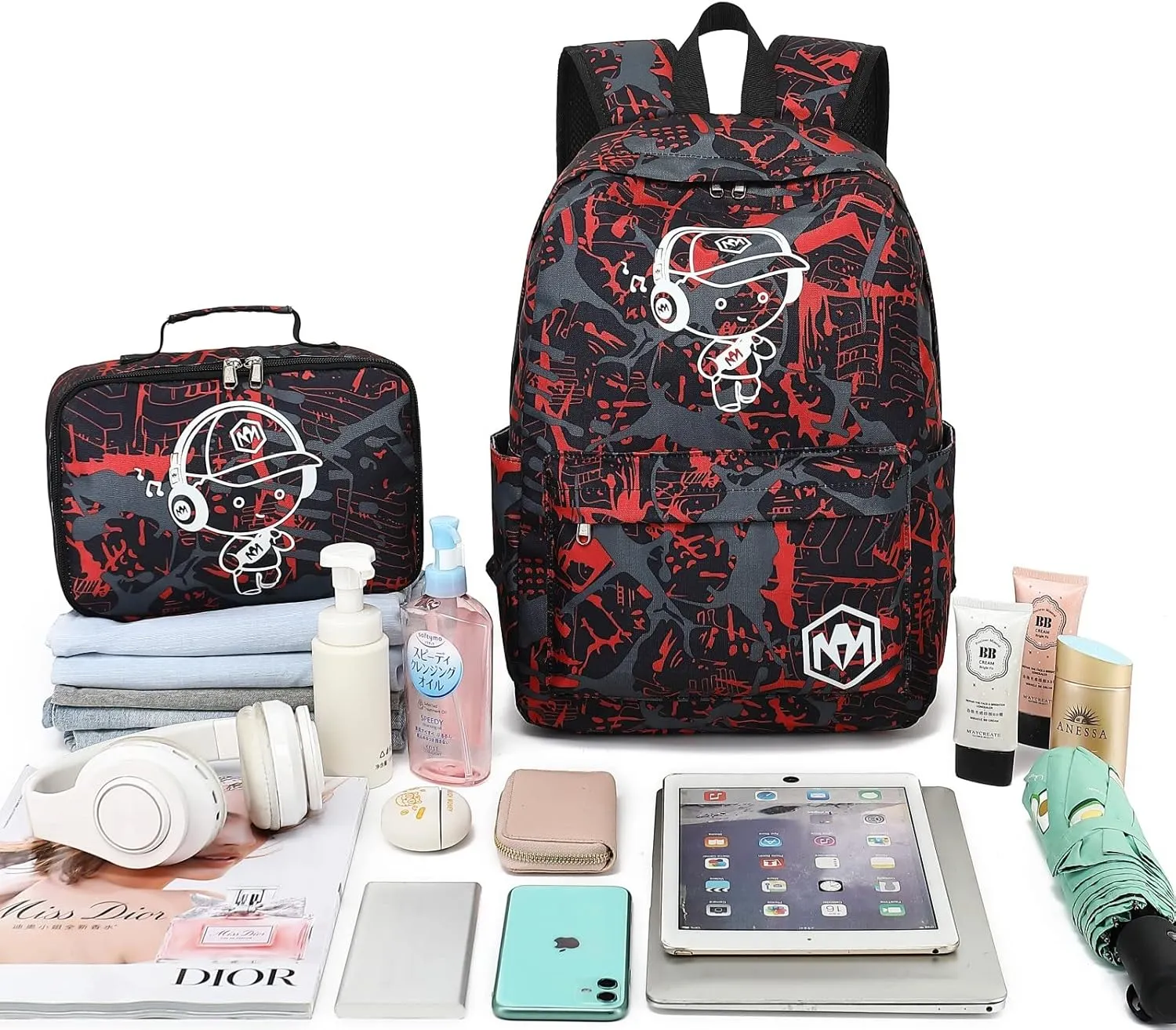 Bluboon Preschool Backpack Kids Kindergarten Backpack With Lunch Box School Book Bags for Elementary Primary Schooler