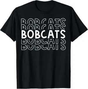 Bobcats School Sports Team Mascot Town Go College Athlete T-Shirt