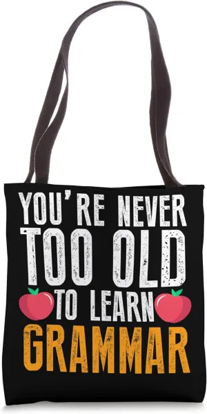 Book Reading Grammar English Teaching School Educator Tote Bag