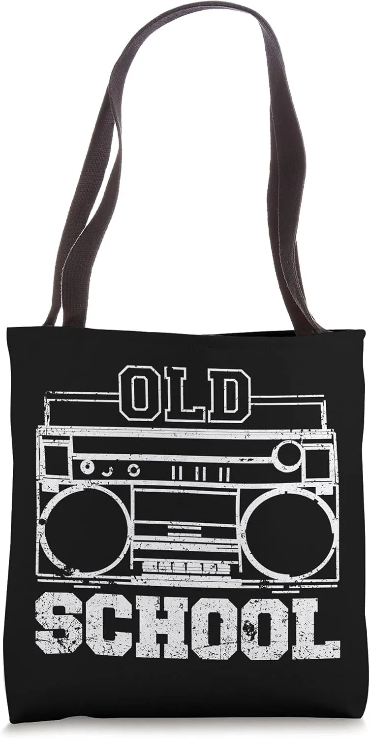 Boom box Old School Rap Design Apparel Tote Bag