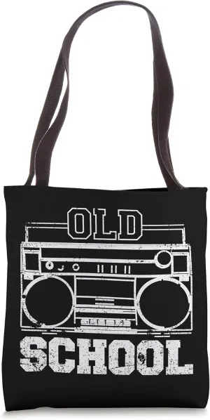 Boom box Old School Rap Design Apparel Tote Bag