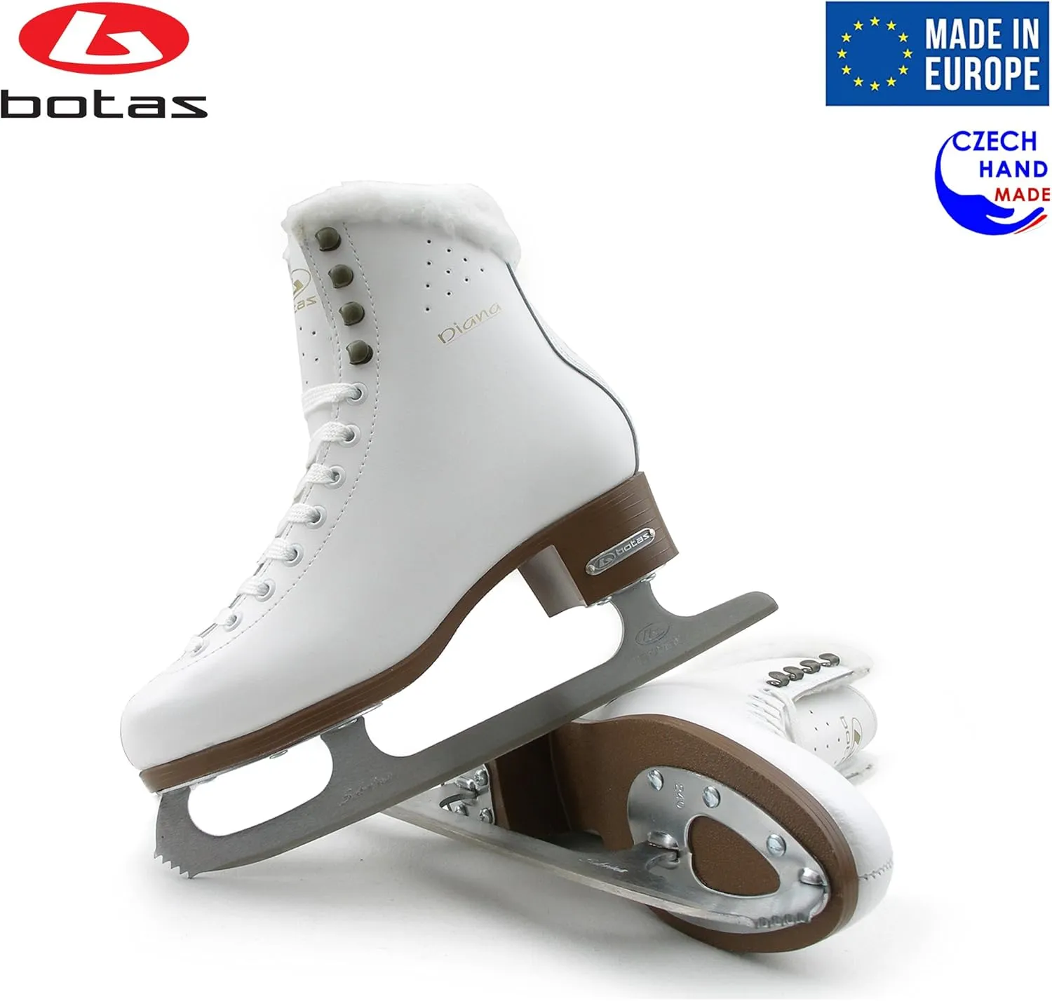 Botas - Models 325, 829, 326 / Made in Europe (Czech Republic) / Figure Ice Skates for Women, Girls, Kids/Sabrina Blades/White Color