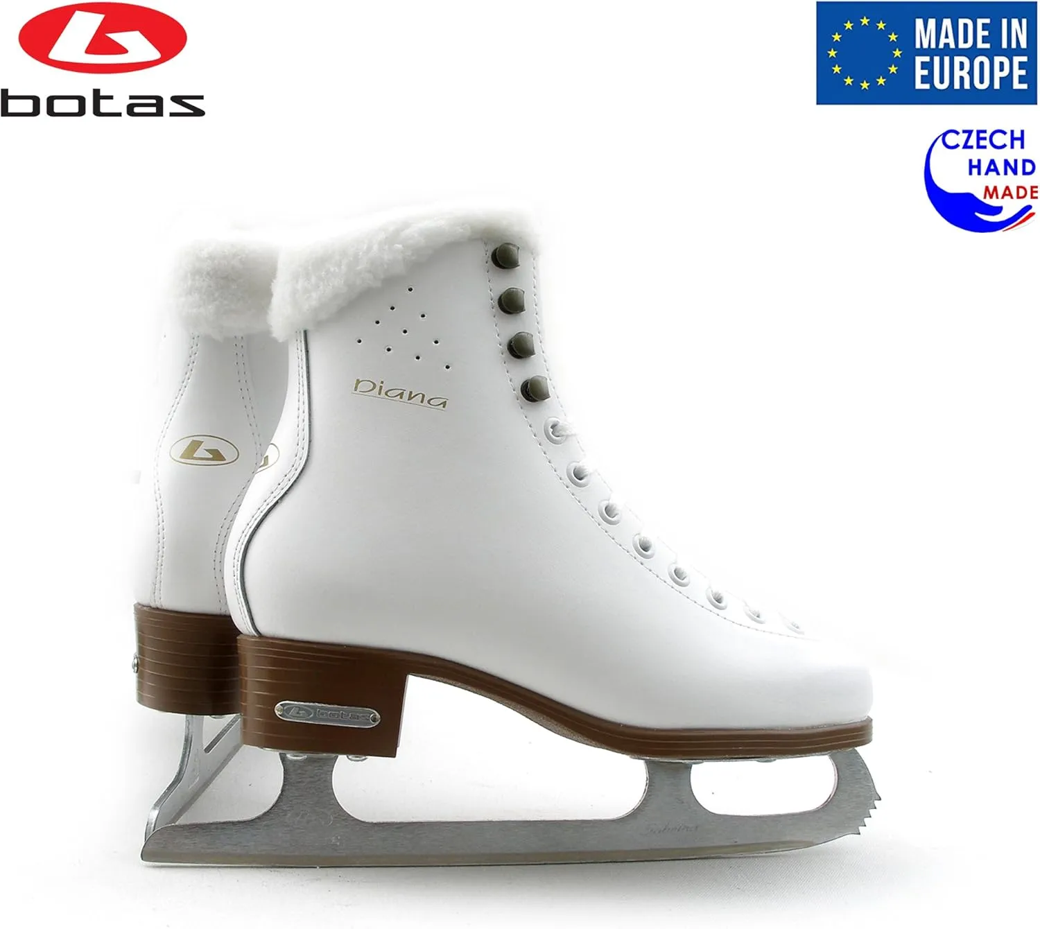 Botas - Models 325, 829, 326 / Made in Europe (Czech Republic) / Figure Ice Skates for Women, Girls, Kids/Sabrina Blades/White Color