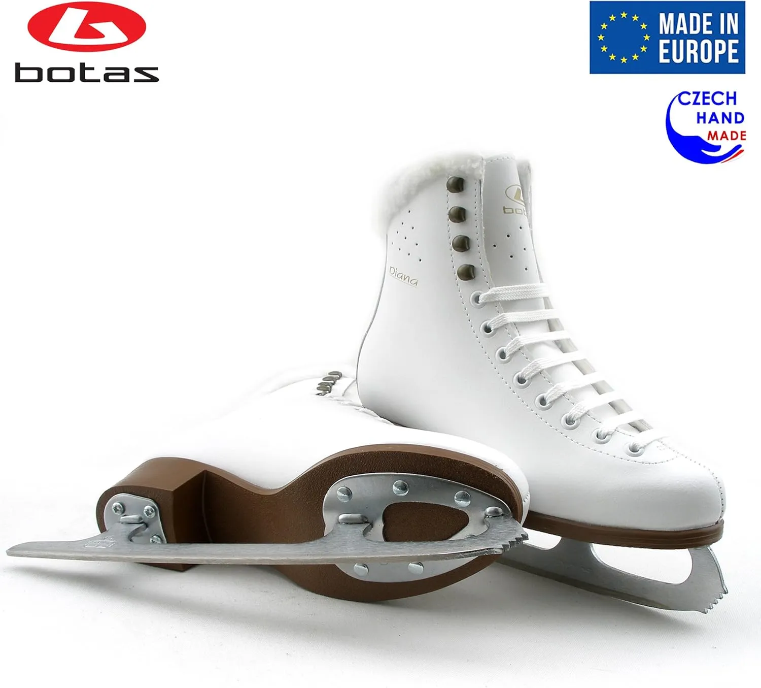 Botas - Models 325, 829, 326 / Made in Europe (Czech Republic) / Figure Ice Skates for Women, Girls, Kids/Sabrina Blades/White Color