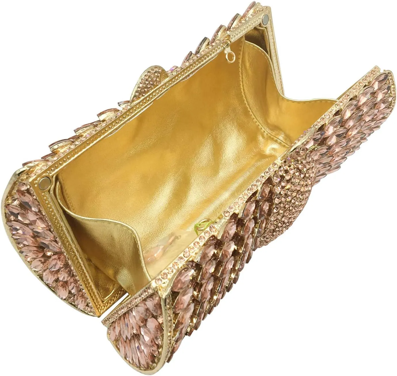 Boutique De FGG Sparkly Crystal Clutch Purse for Women Evening Bags with Spikes Wedding Party Rhinestone Clutch Handbag,Mini