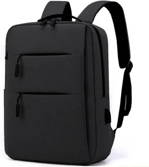 Business Travel Laptop Backpack for Men Women Anti-Theft Rucksack Casual Daypack for Work Carry on bag for weekender (2 zippers, Black)
