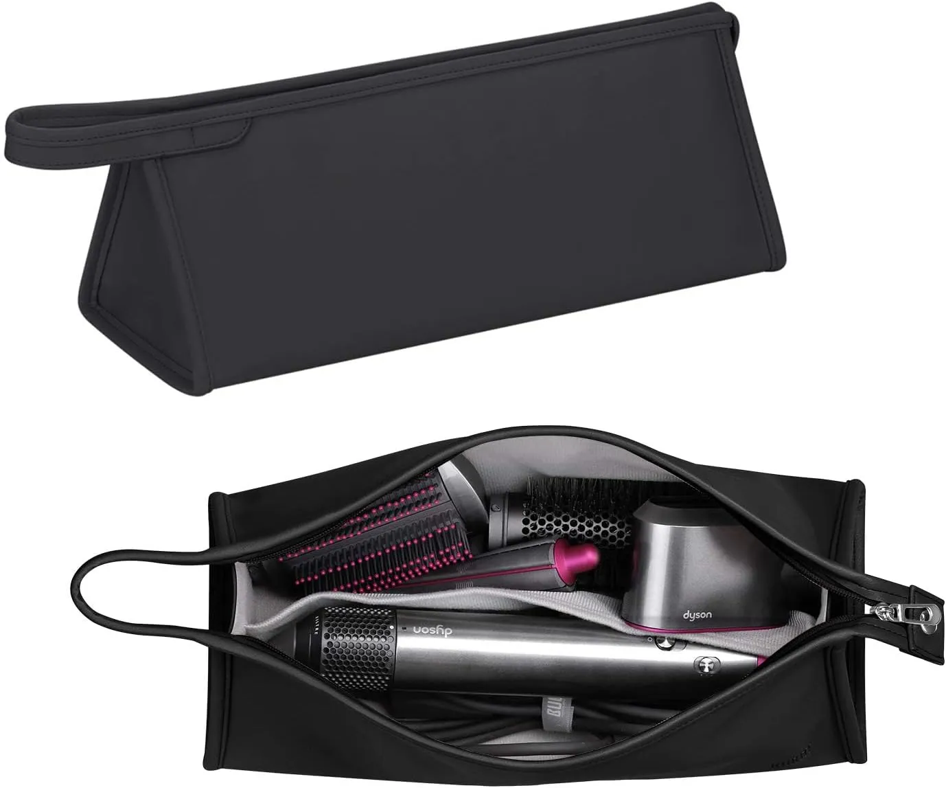 Buwico PU Leather Travel Case Portable Storage Bag for Dyson Airwrap Styler/Shark Airwrap, Waterproof Anti-scratch Dustproof Shockproof Protection Organizer Travel Gift Case, Travel Case for Shark Flexstyle