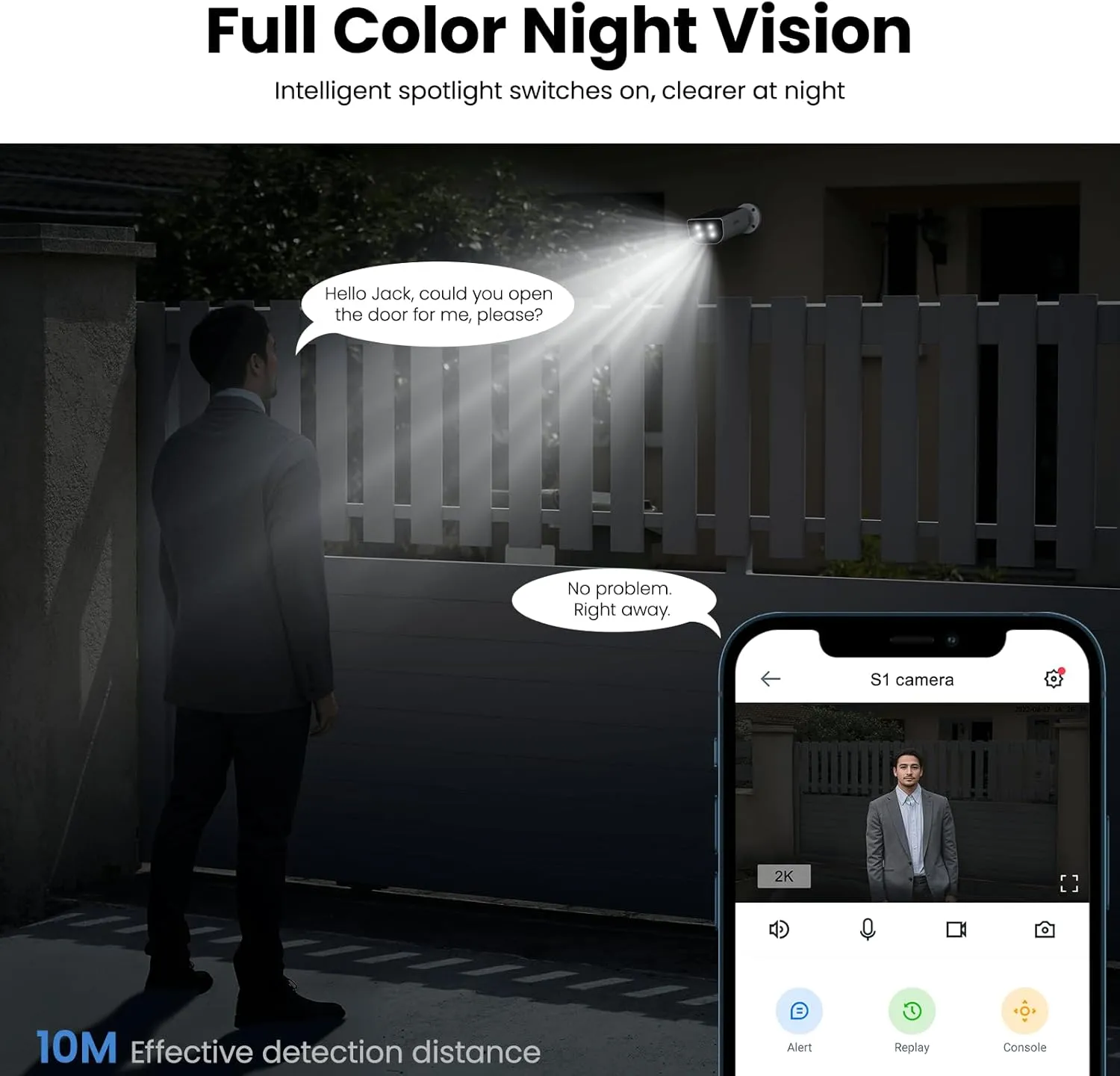 Cameras for Home Security-2K Wireless Security Camera Outdoor with AI Motion Detection & Siren, Non-Stop Solar Powered Charging, Color Night Vision, SD/Cloud Storage, Waterproof, S1 4P