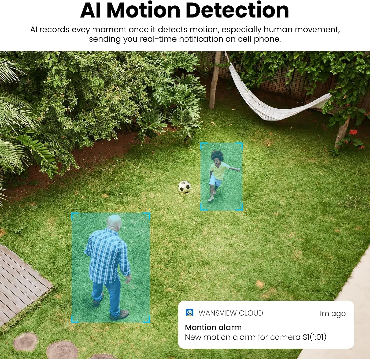 Cameras for Home Security-2K Wireless Security Camera Outdoor with AI Motion Detection & Siren, Non-Stop Solar Powered Charging, Color Night Vision, SD/Cloud Storage, Waterproof, S1 4P