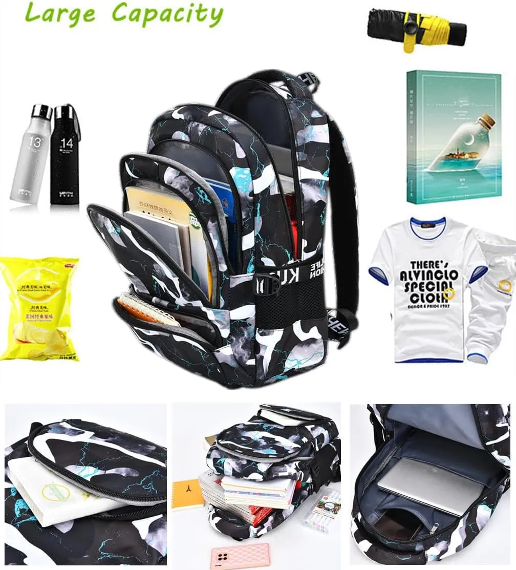 Camo School Backpack Lightweight Schoolbag Travel Camp Outdoor Daypack