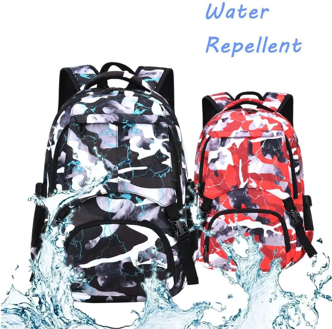 Camo School Backpack Lightweight Schoolbag Travel Camp Outdoor Daypack