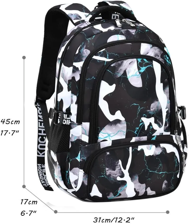 Camo School Backpack Lightweight Schoolbag Travel Camp Outdoor Daypack
